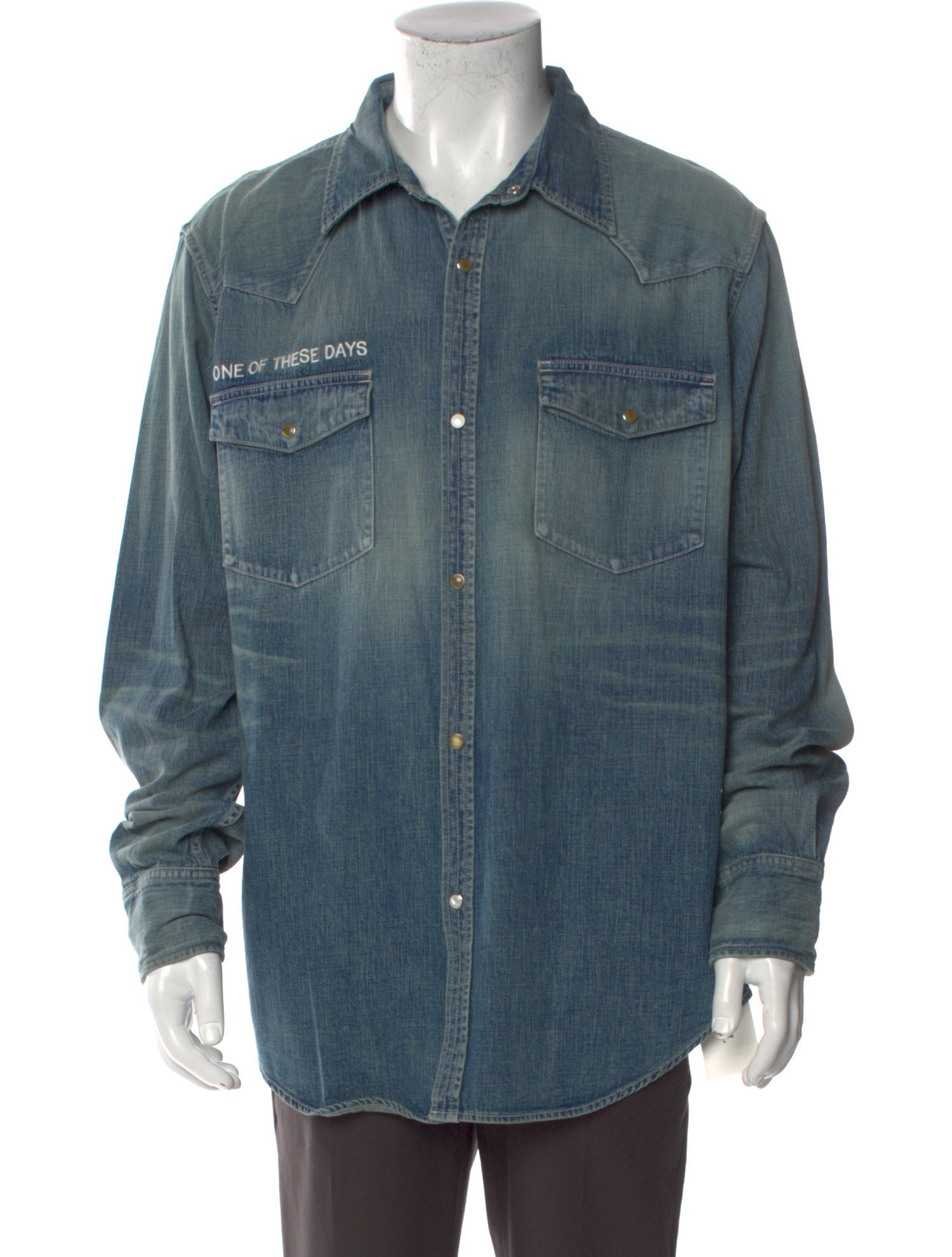 One Of These Days Long Sleeve Denim Shirt w/ Tags