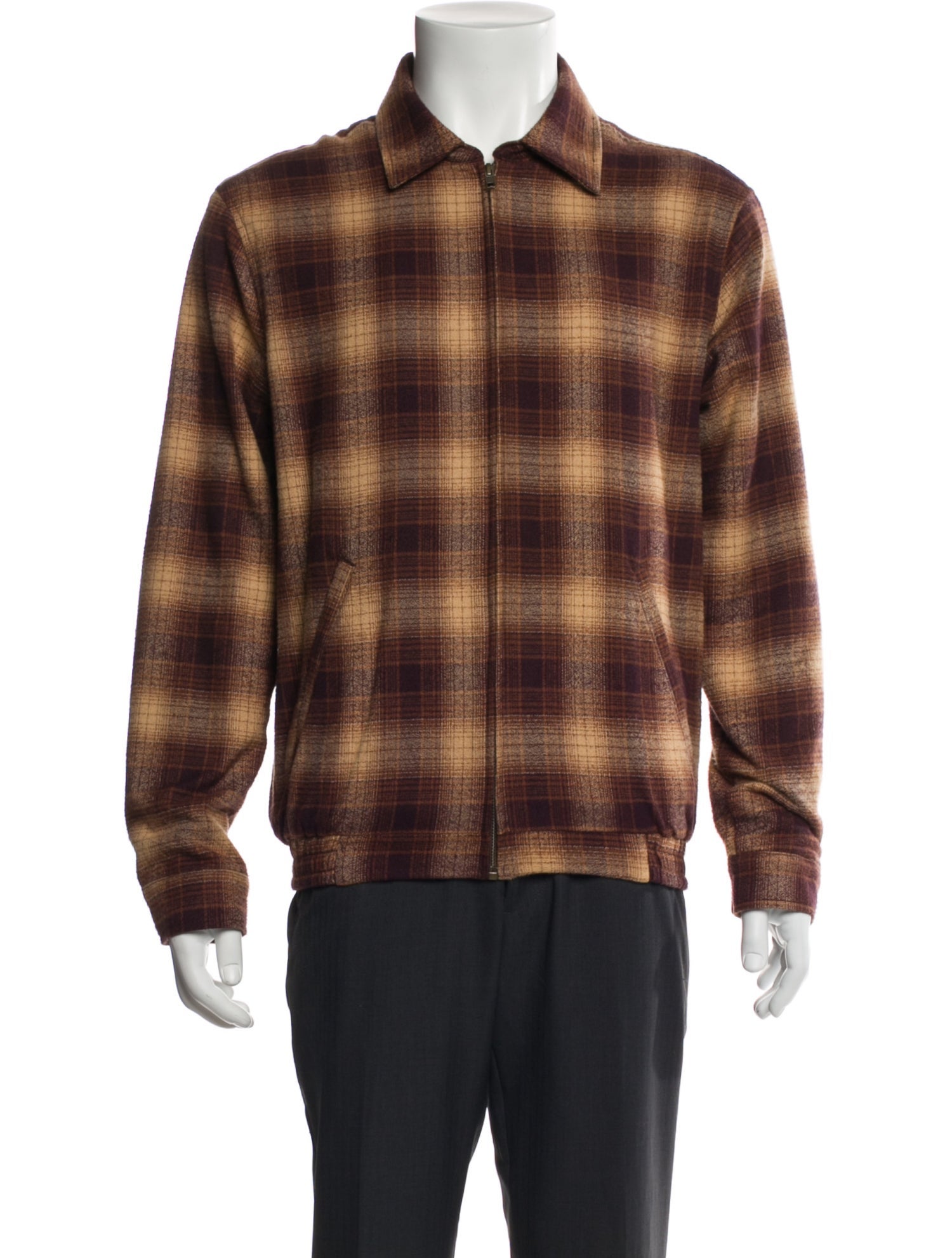 One Of These Days Plaid Print Bomber Jacket