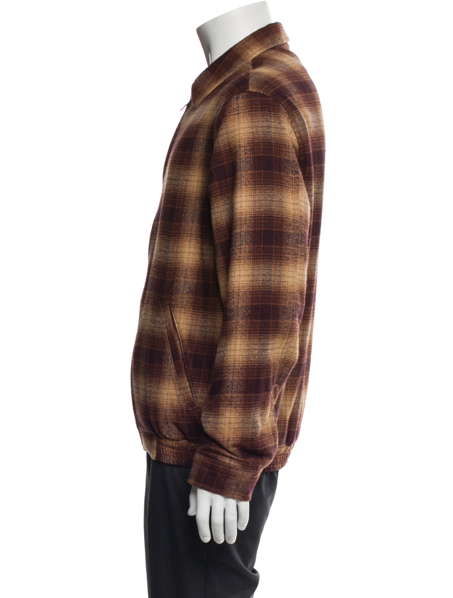 One Of These Days Plaid Print Bomber Jacket