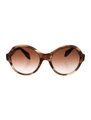 Oliver Peoples Marbled Round Sunglasses