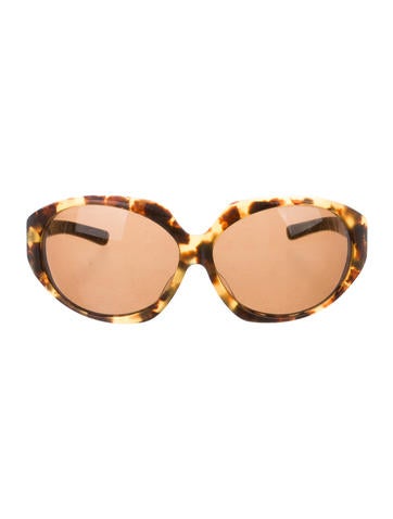Oliver Peoples Tortoiseshell Oversize Sunglasses