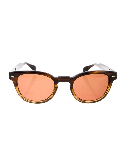 Oliver Peoples Round Tinted Sunglasses brown