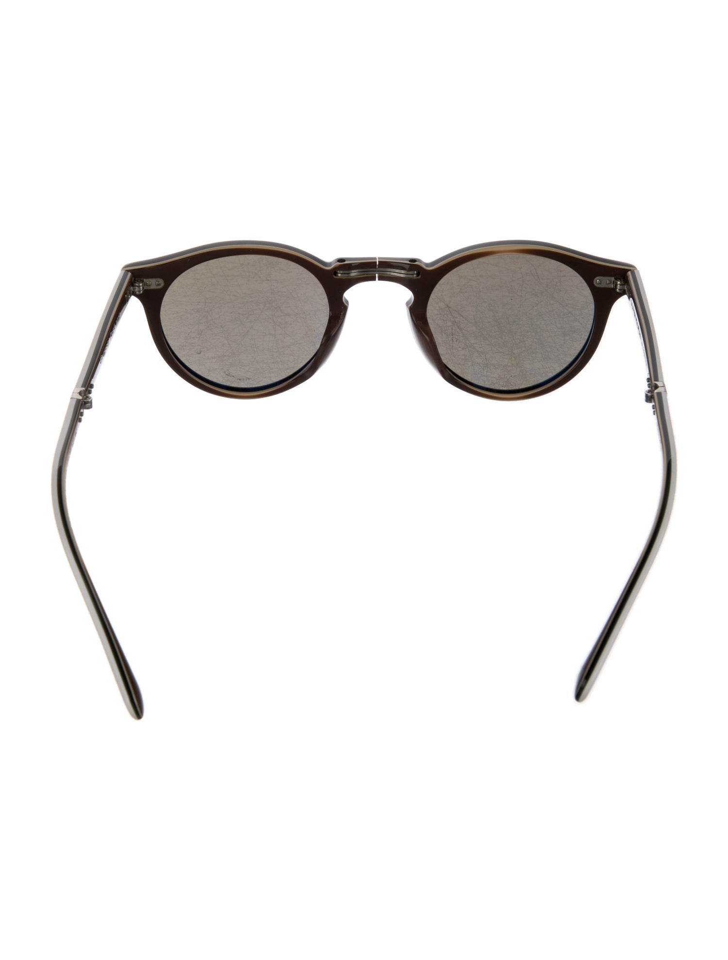 Oliver Peoples Round Mirrored Sunglasses