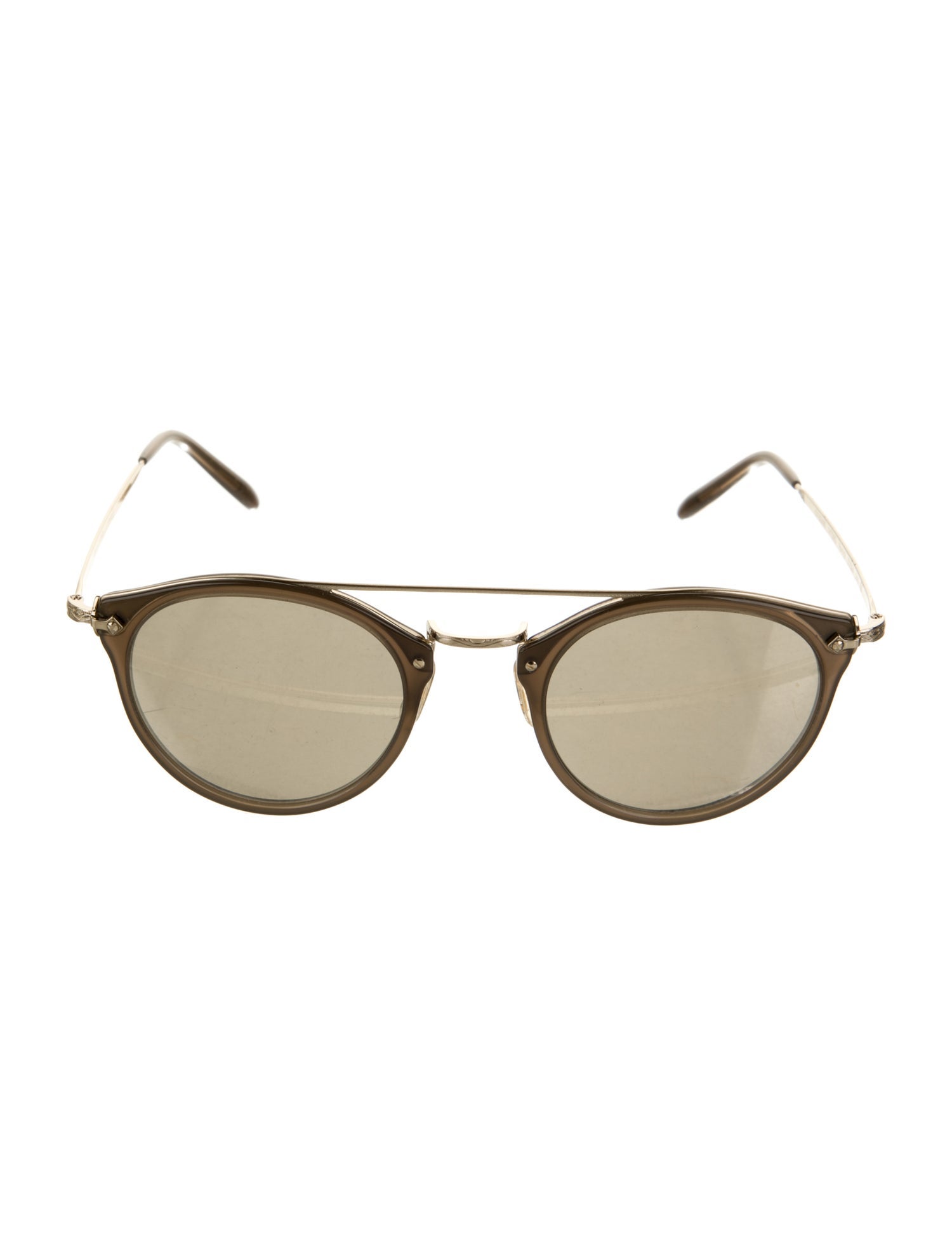 Oliver Peoples Round Mirrored Sunglasses