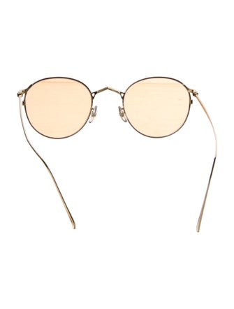 Oliver Peoples Round Mirrored Sunglasses