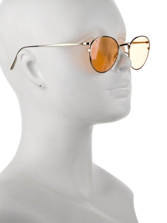 Oliver Peoples Round Mirrored Sunglasses