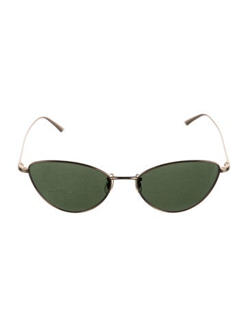 Pre-owned Oliver Peoples Aviator Tinted Sunglasses In Gold