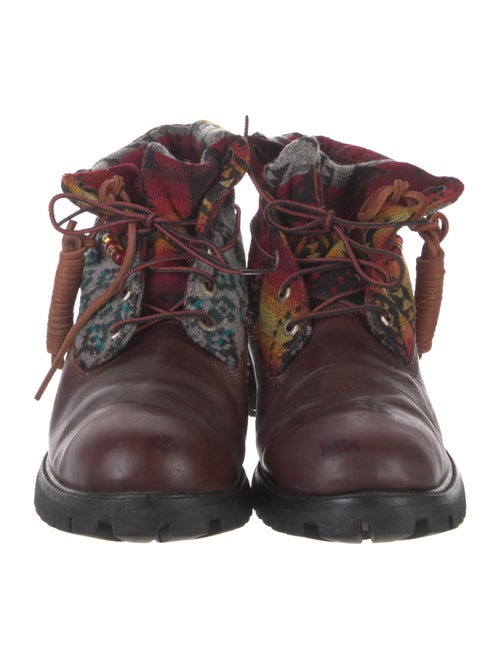 Opening Ceremony x Timberland Leather Printed Lace-Up Boots
