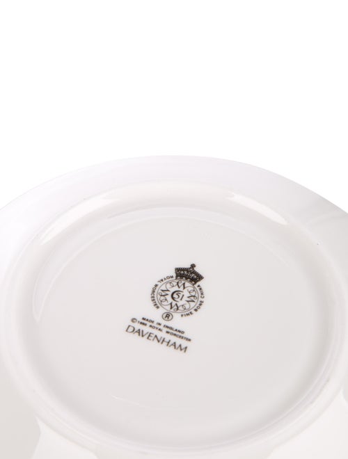 Royal Worcester 24-Piece Davenham Flat Cup and Saucer Set