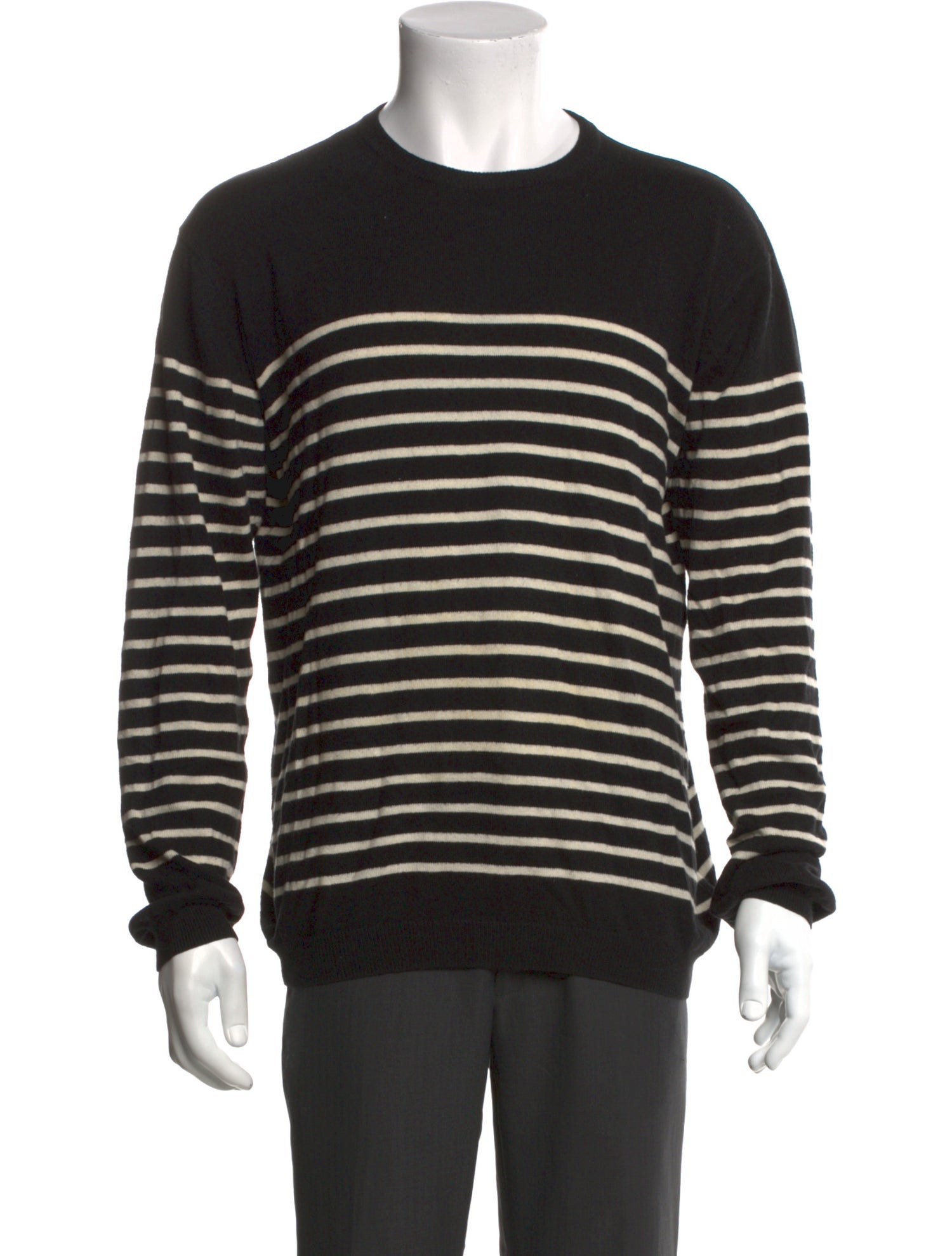 Original Fake Striped Crew Neck Pullover