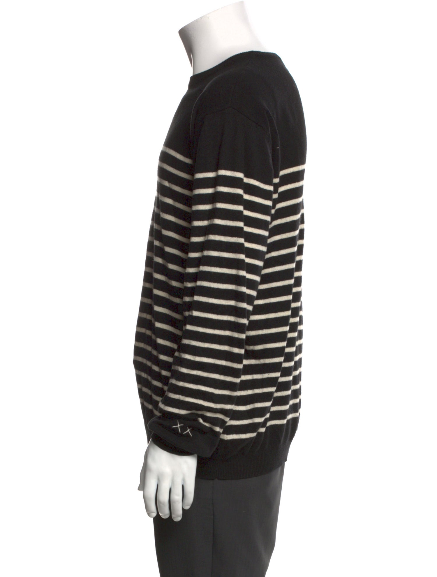 Original Fake Striped Crew Neck Pullover