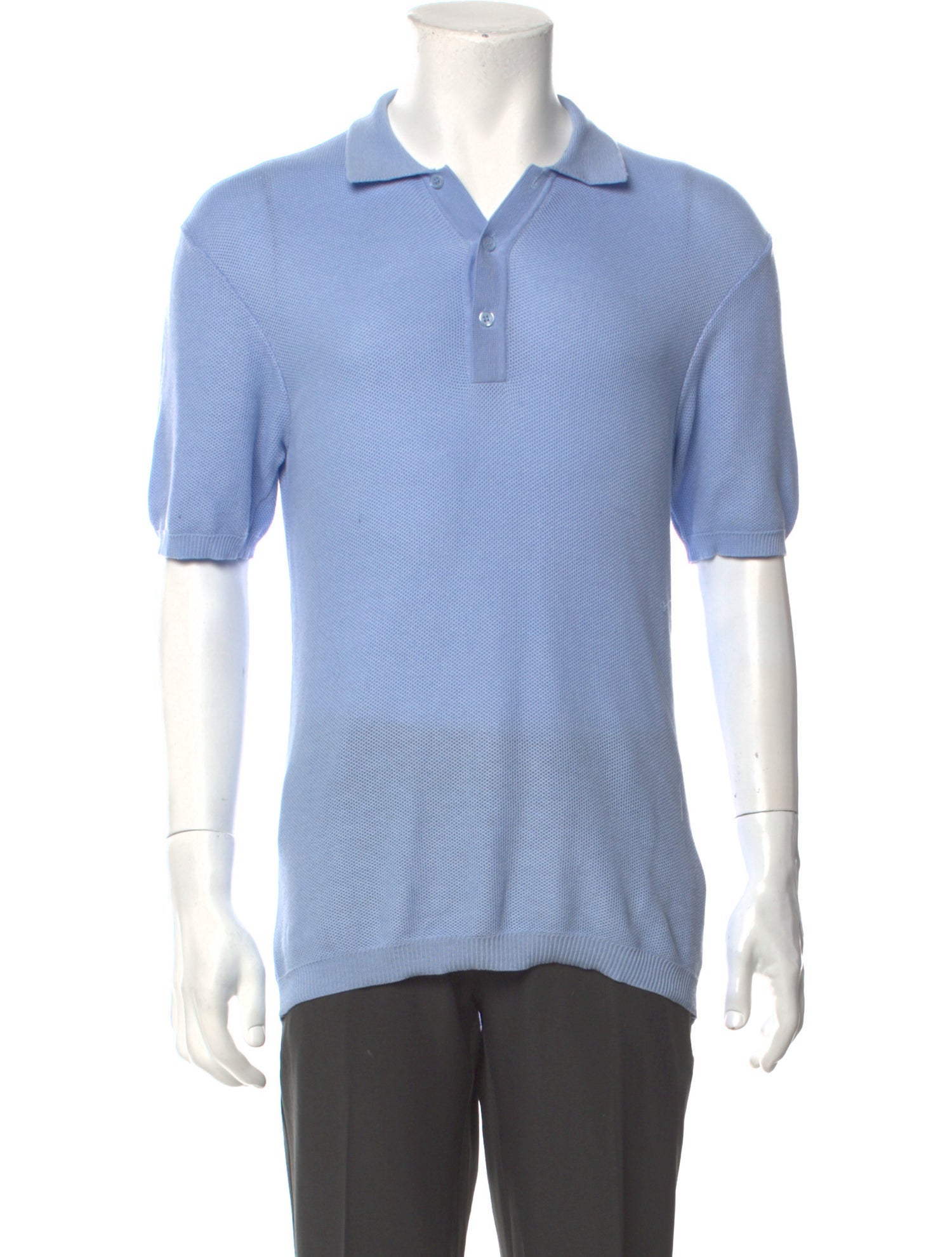 Ribbed Button Polo Shirt Brown