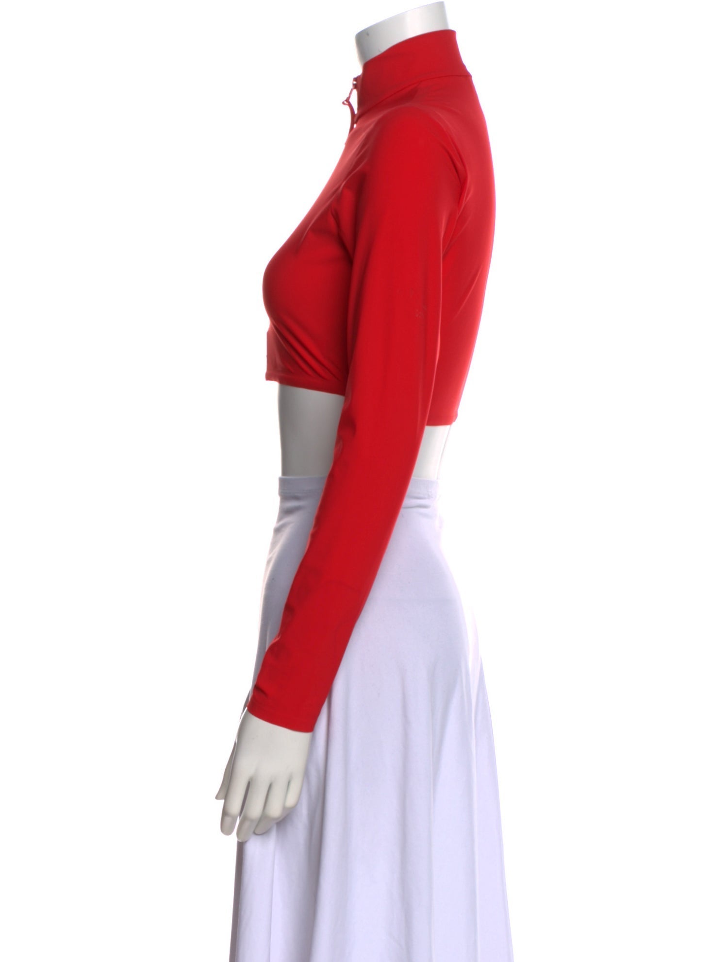 Orlebar Brown Mock Neck Long Sleeve Crop Top