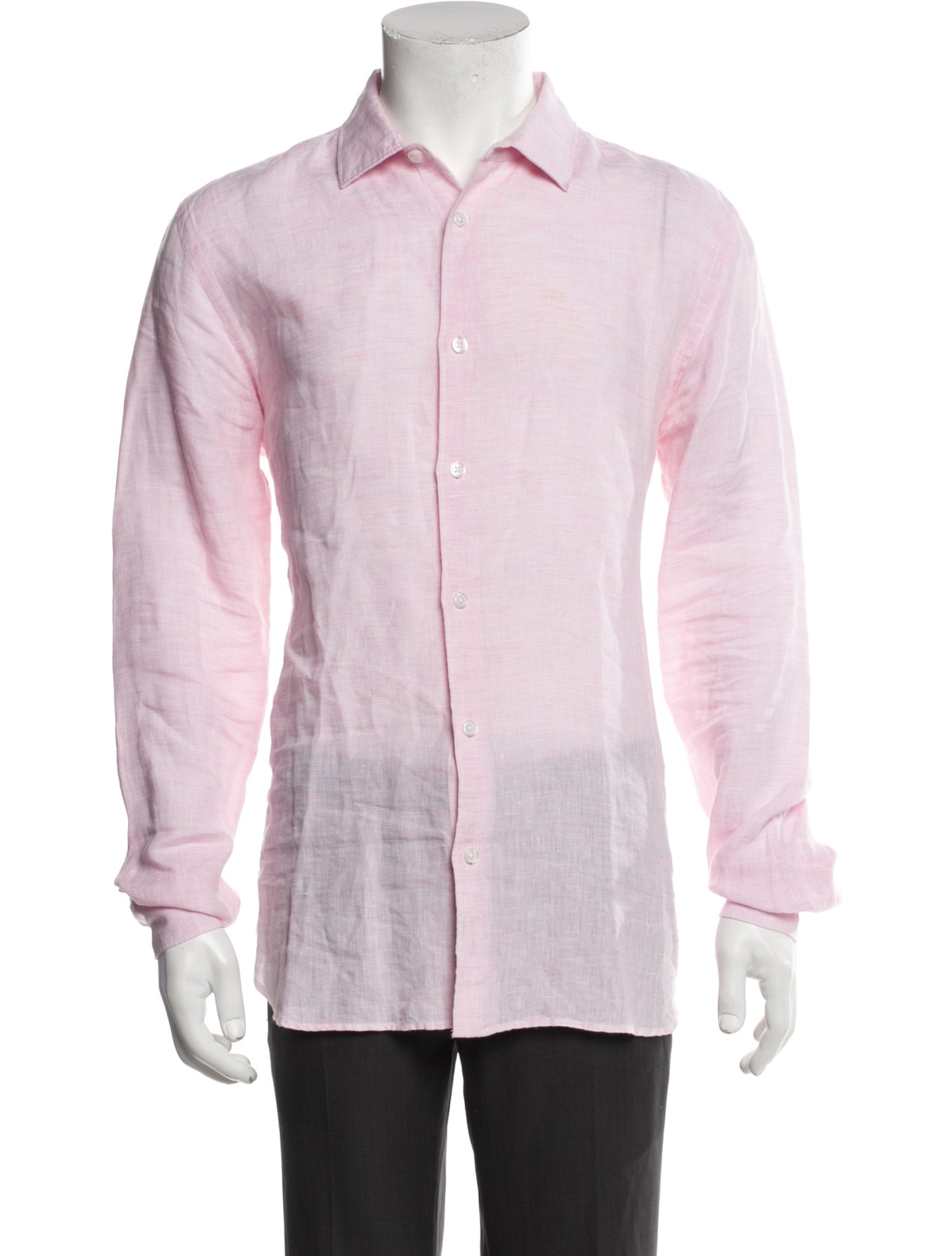 Orlebar Brown Linen Long Sleeve Dress Shirt