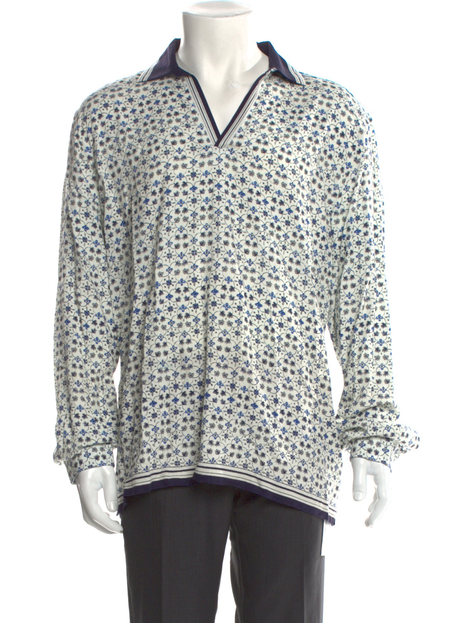 Orlebar Brown Floral Print Long Sleeve Shirt