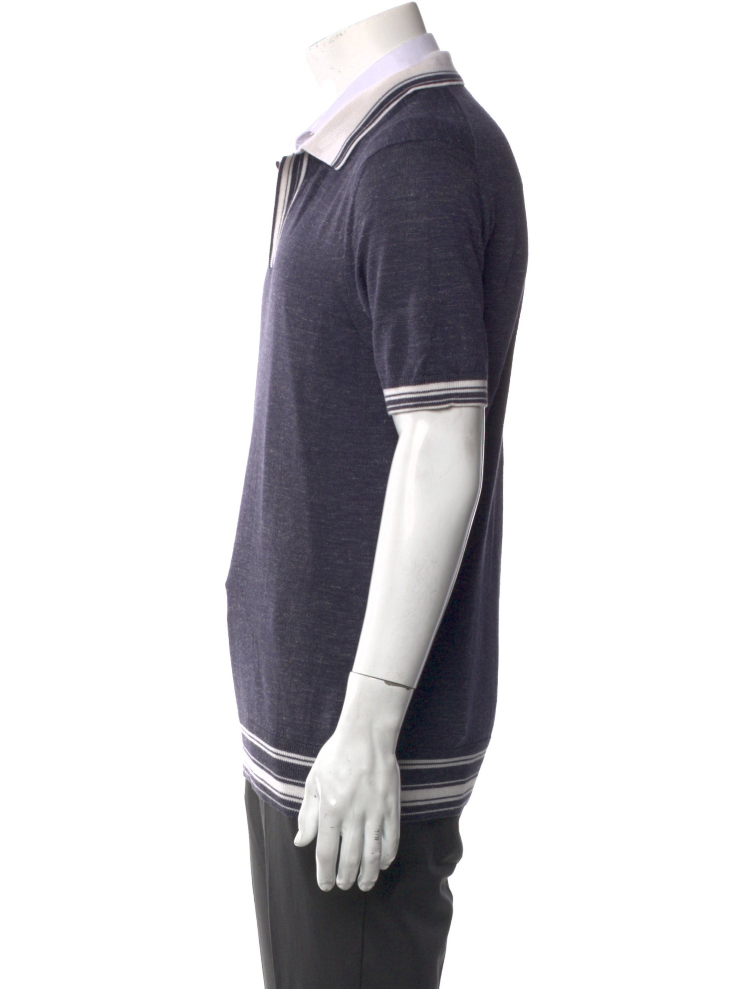 Orlebar Brown Merino Wool V-Neck Polo Shirt