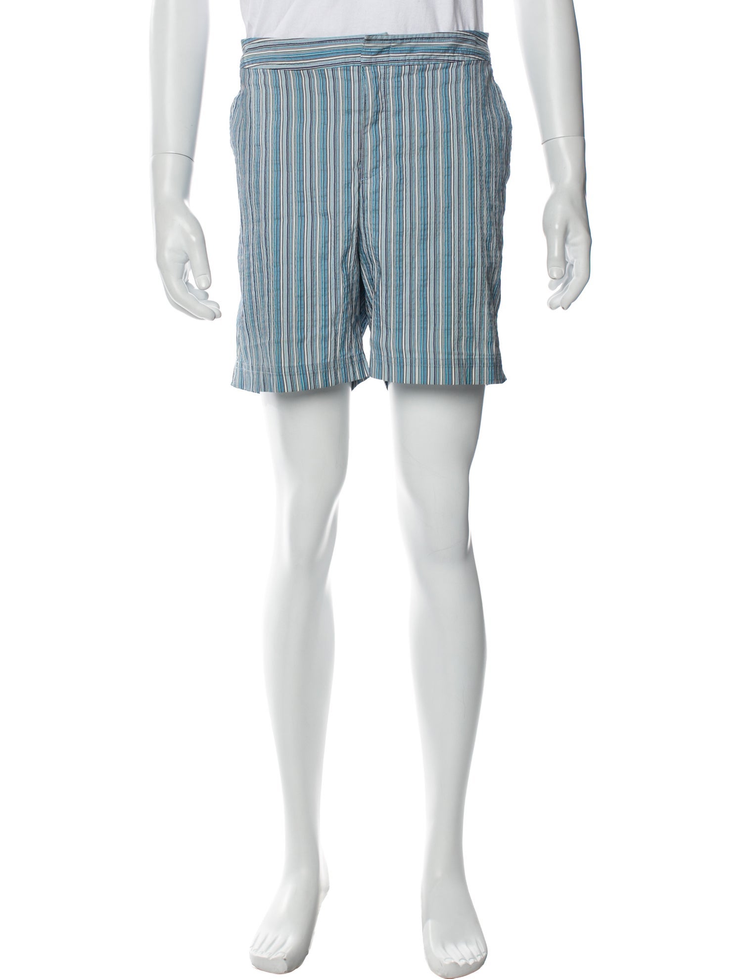 Orlebar Brown Striped Flat Front Shorts