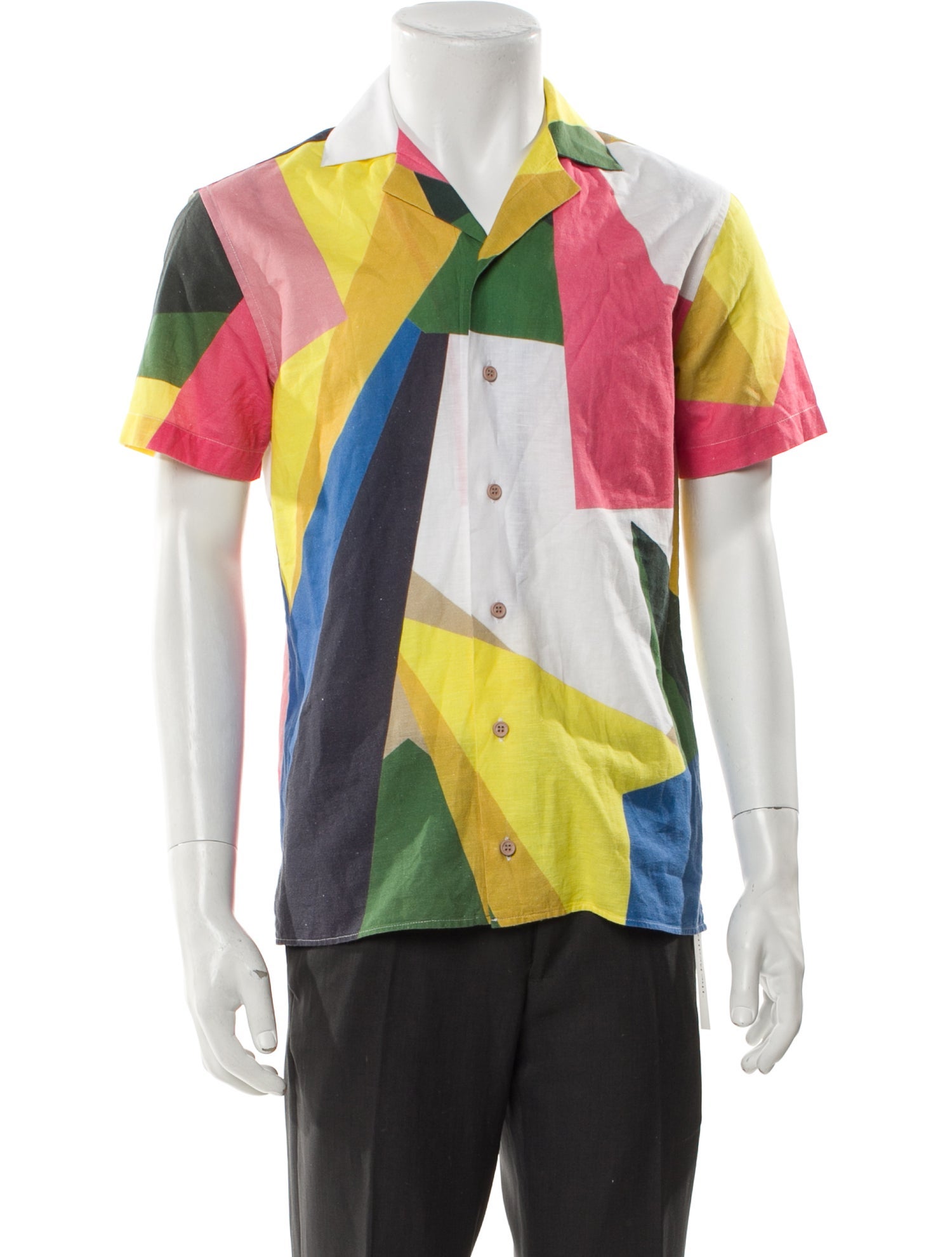 Orlebar Brown Colorblock Pattern Short Sleeve Shirt