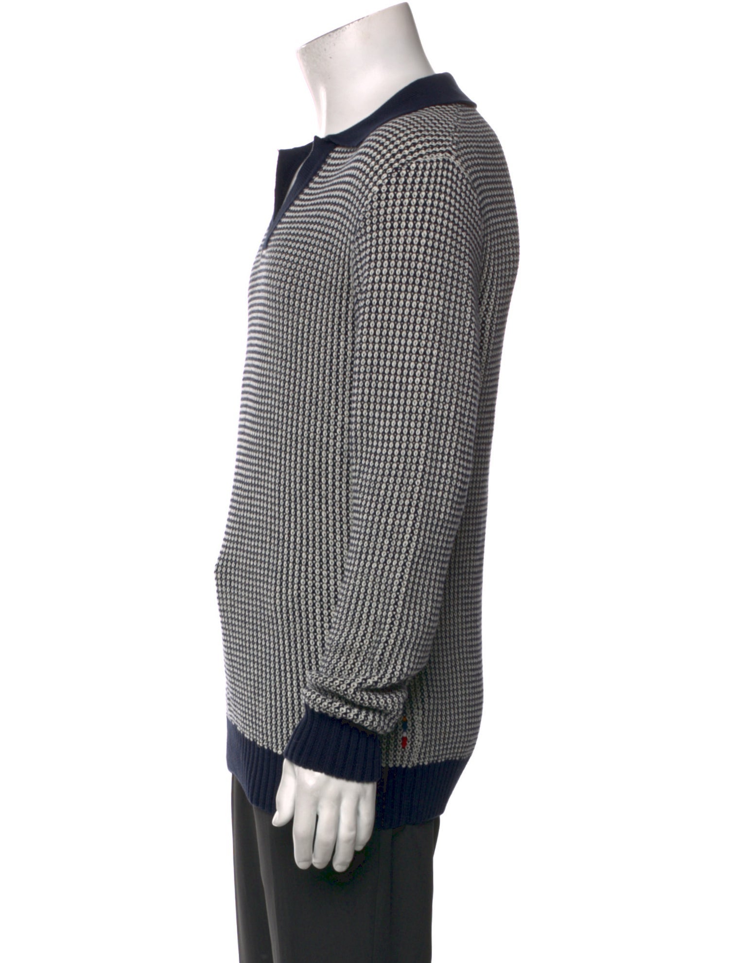 Orlebar Brown Printed Collar Polo Sweater