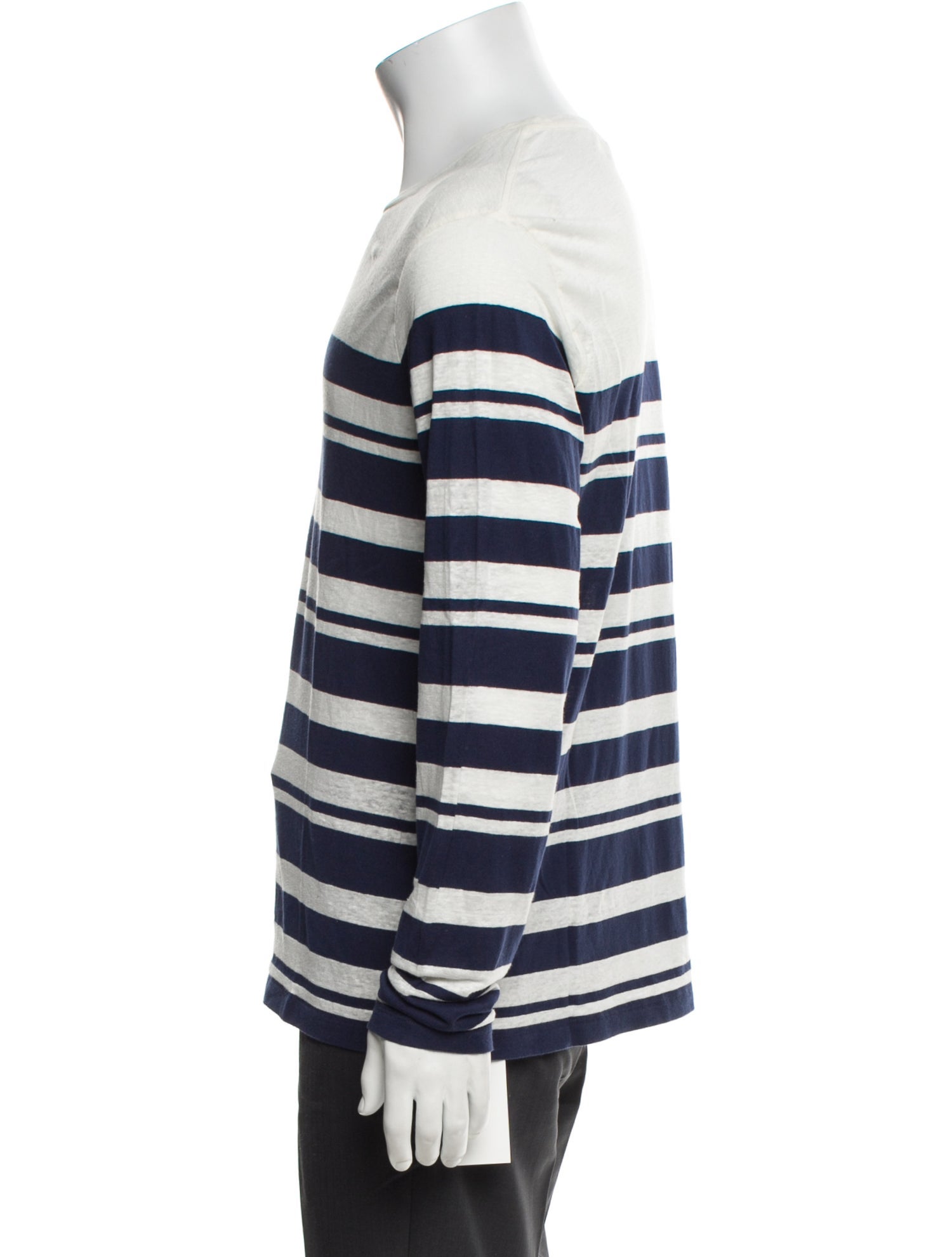 Orlebar Brown Striped Crew Neck Henley