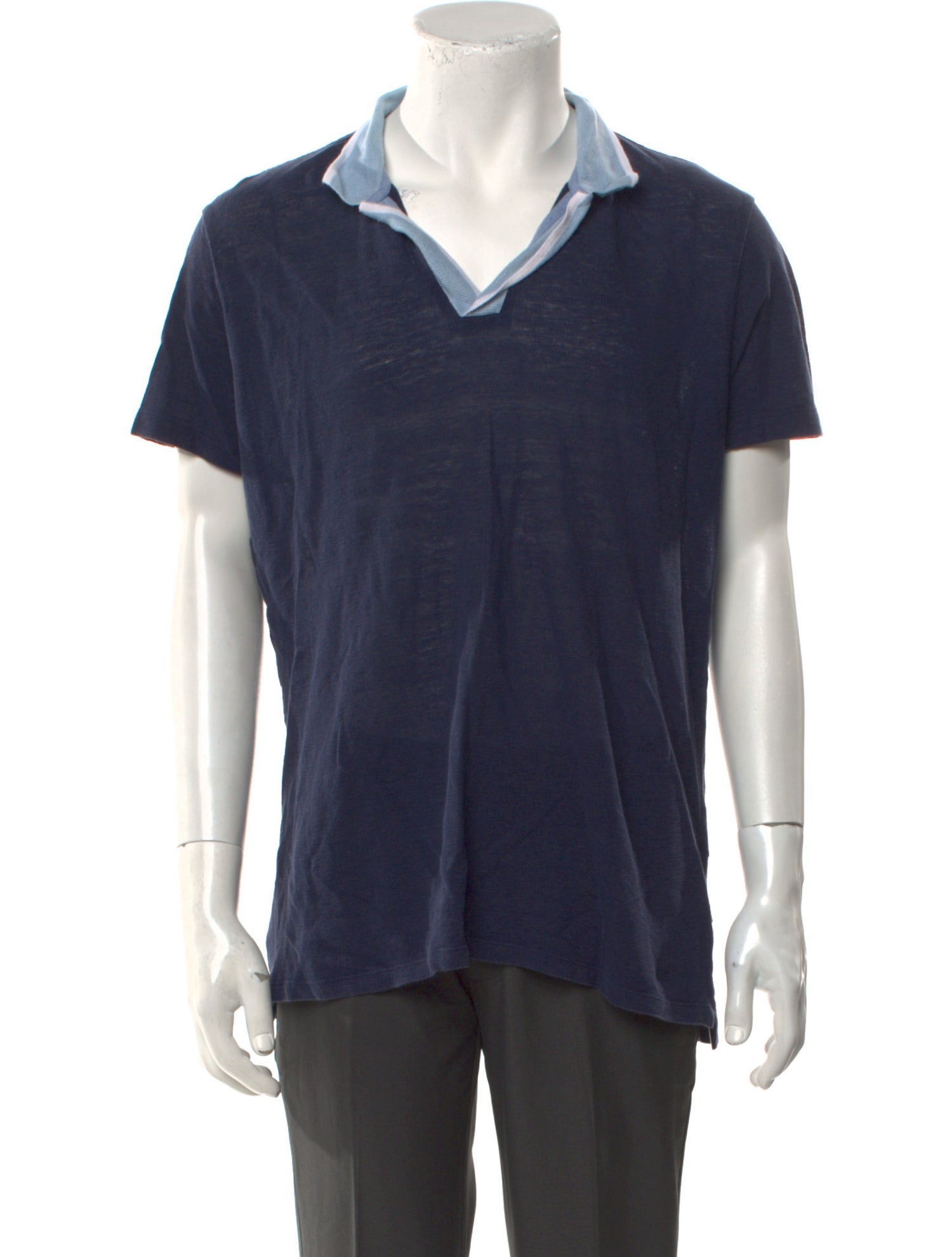 Orlebar Brown Linen V-Neck Polo Shirt