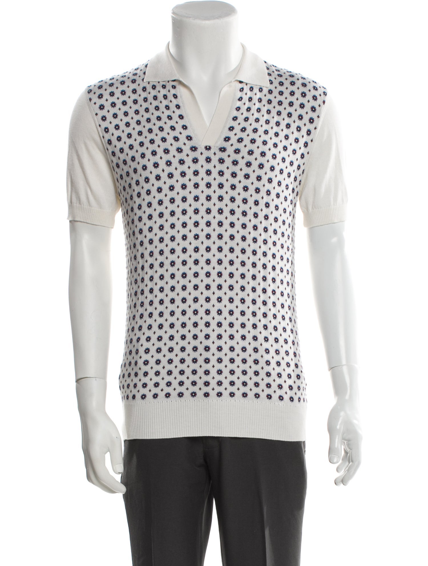 Orlebar Brown Silk Printed Polo Shirt w/ Tags