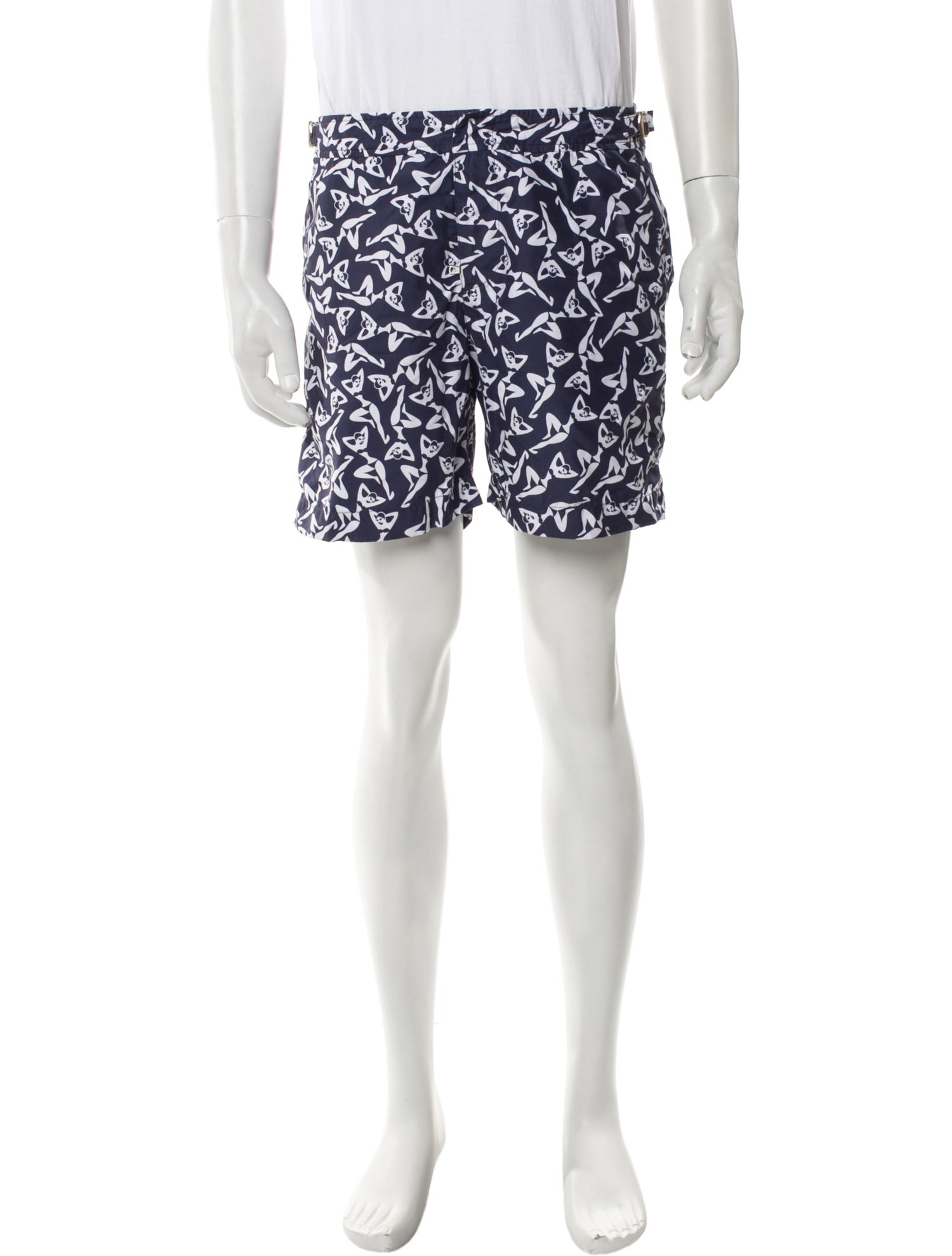 Orlebar Brown Printed Embroidered Accent Swim Trunks