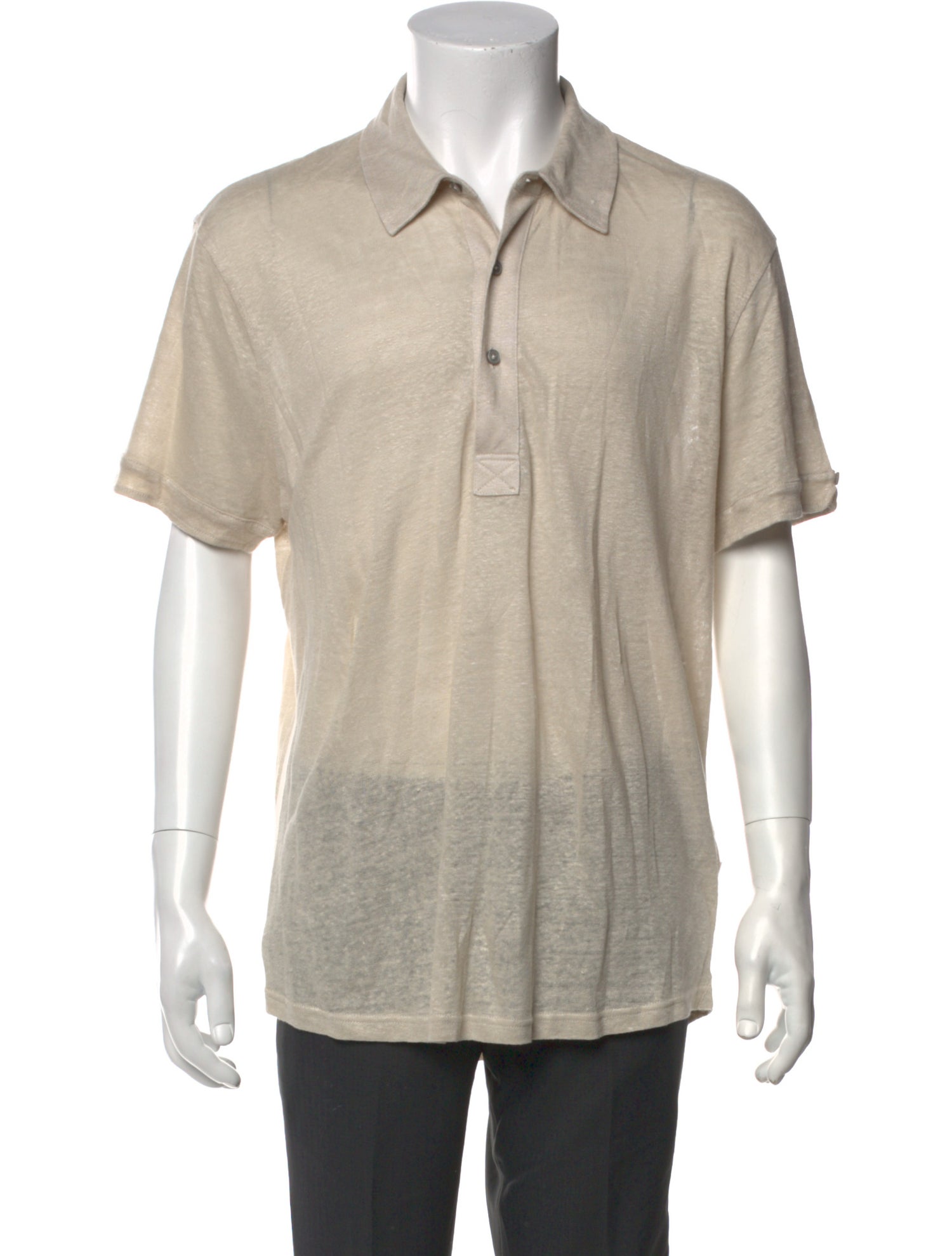 Orlebar Brown Linen Crew Neck Polo Shirt