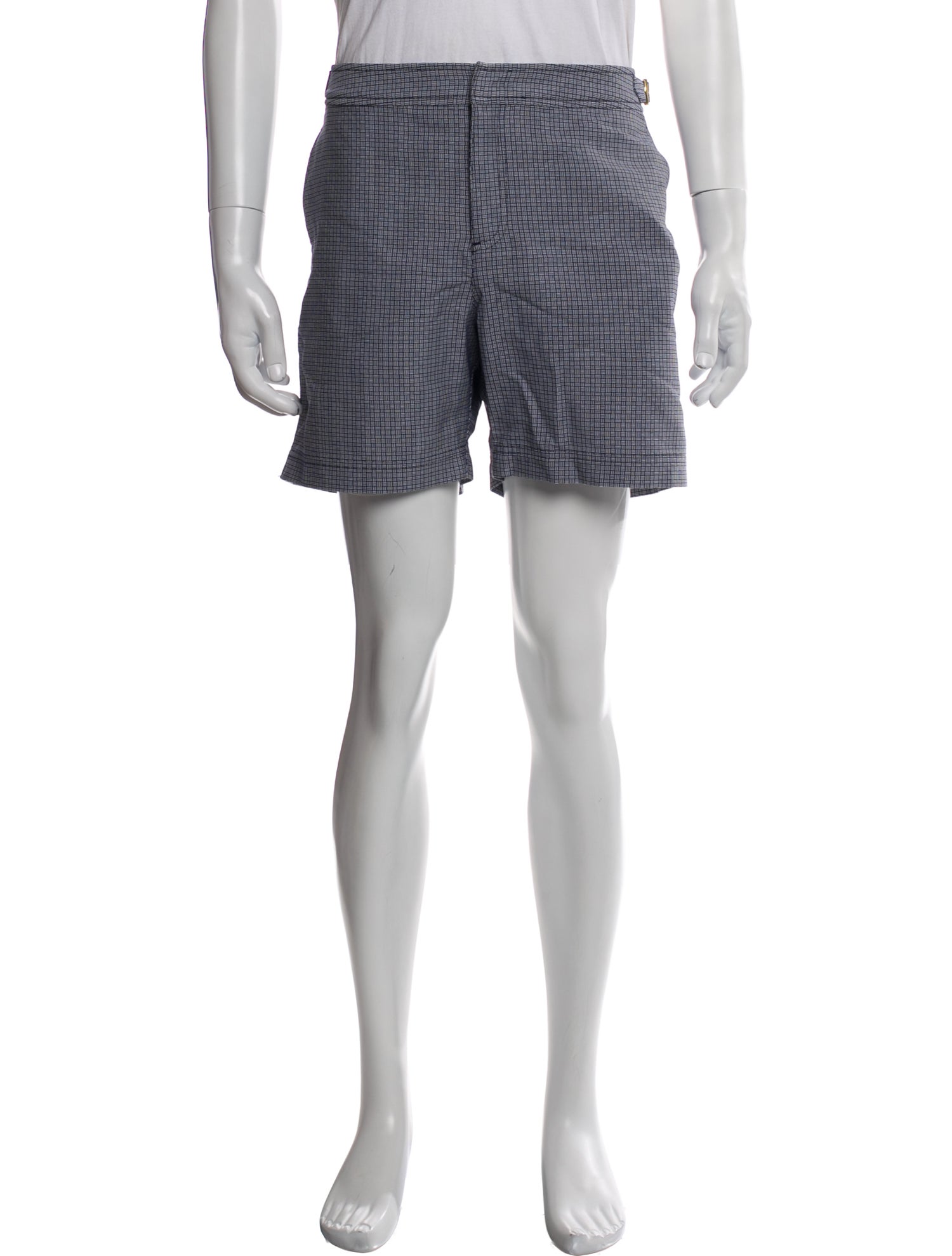 Orlebar Brown Plaid Print Swim Trunks