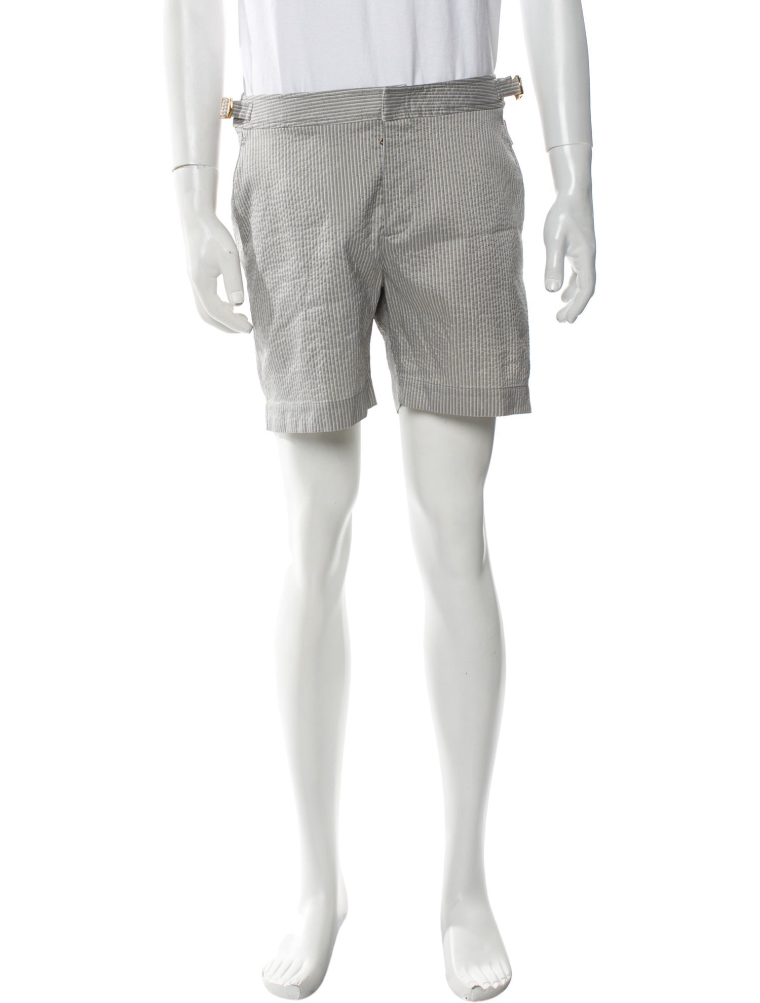 Orlebar Brown Striped Flat Front Shorts