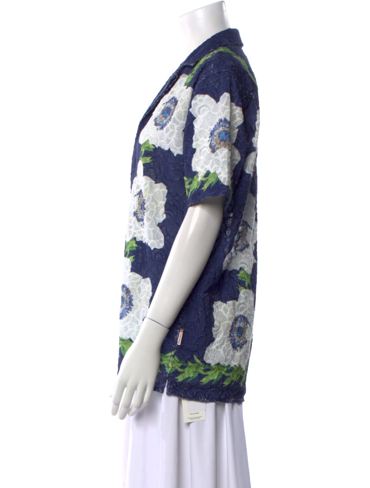 Orlebar Brown Floral Print V-Neck Button-Up Top