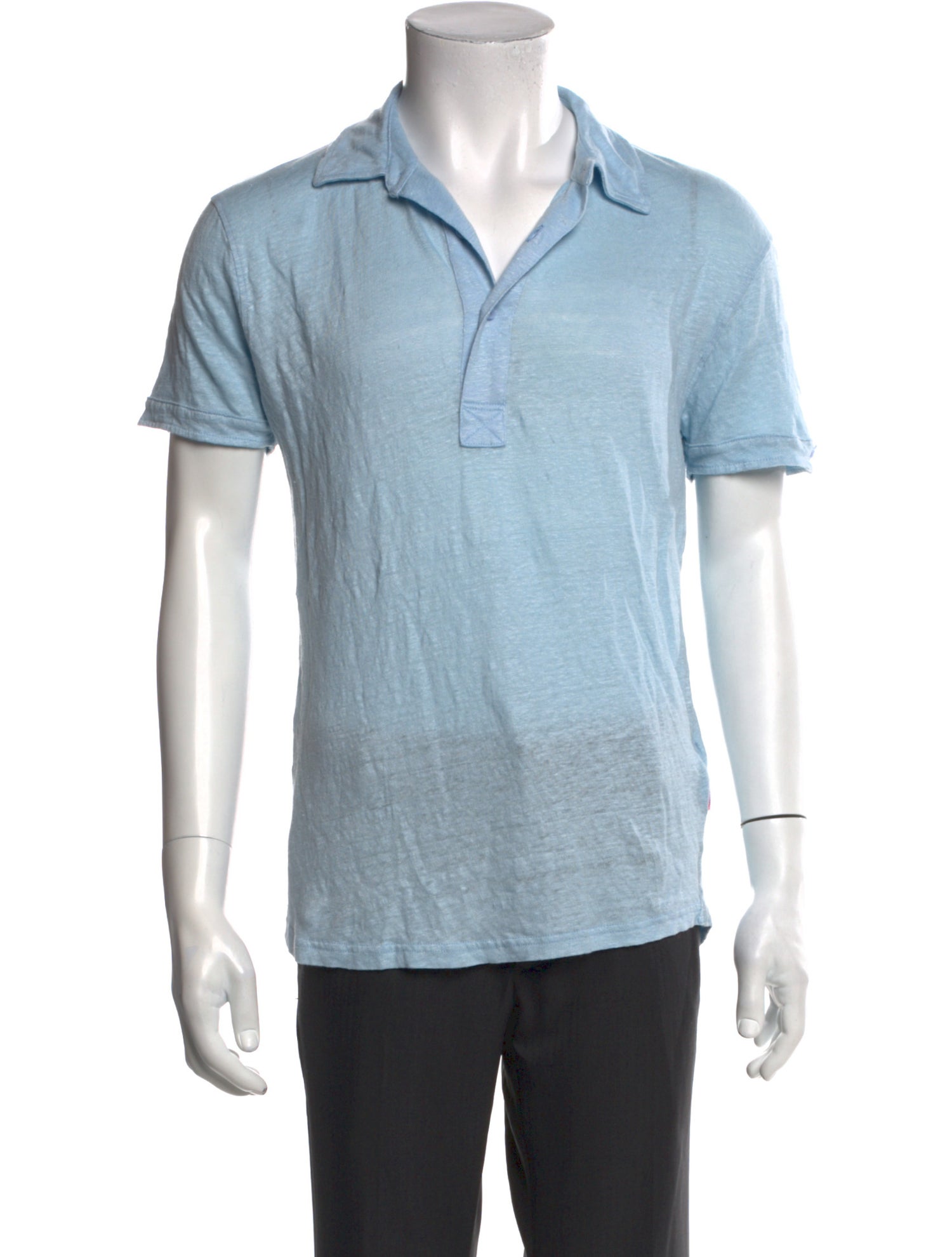Orlebar Brown Linen V-Neck Polo Shirt