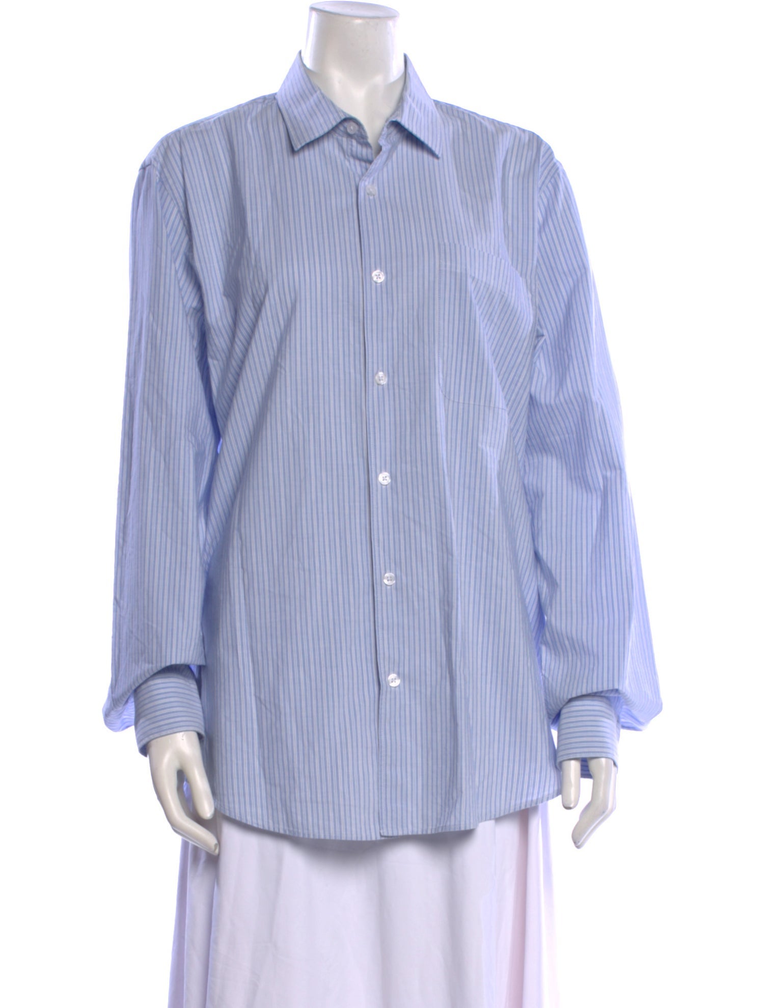 Orlebar Brown Striped Long Sleeve Button-Up Top