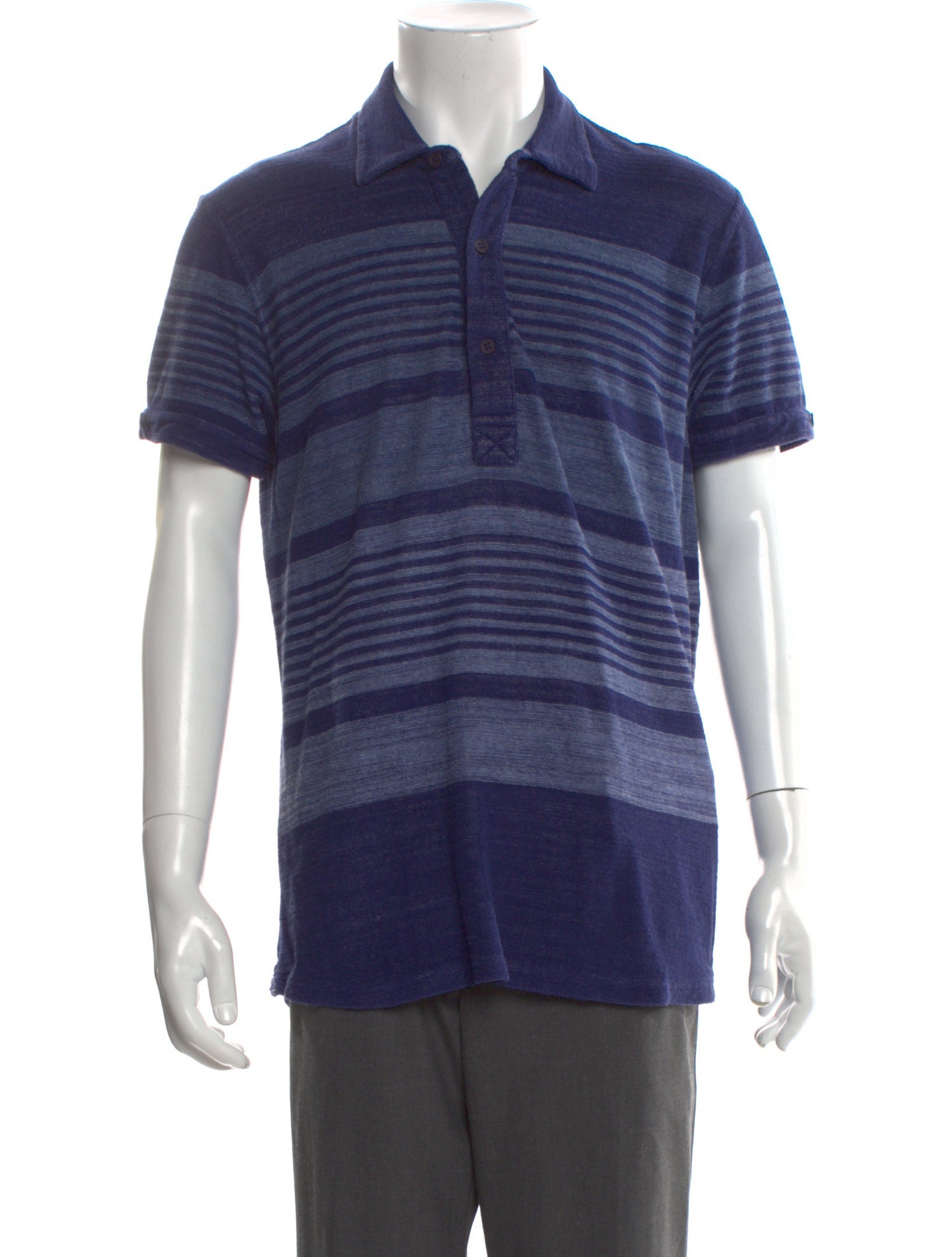 Orlebar Brown Striped Collar Polo Shirt