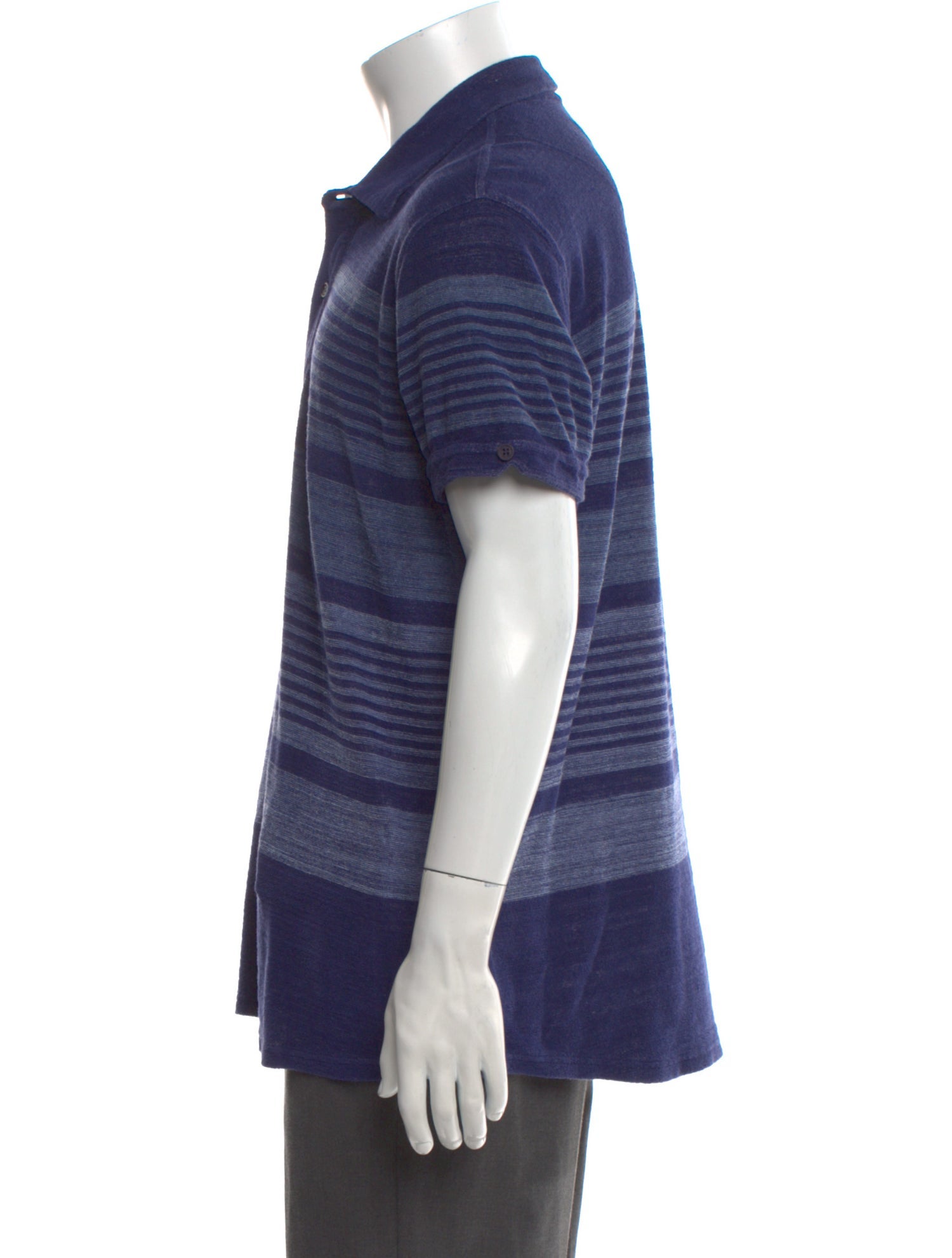 Orlebar Brown Striped Collar Polo Shirt