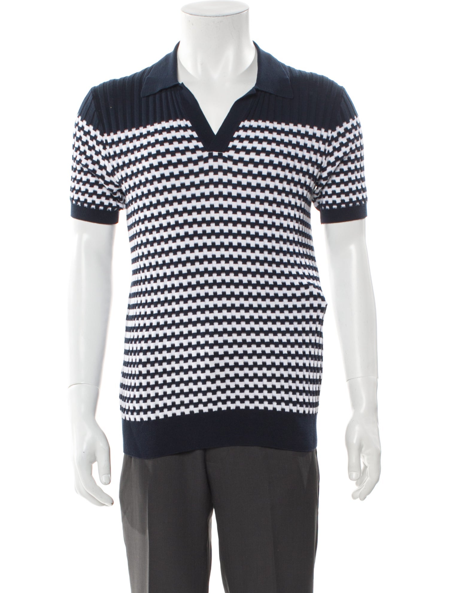 Orlebar Brown Printed V-Neck Polo Shirt