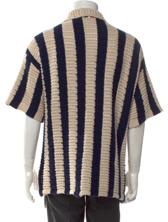 Orlebar Brown Striped Collar Polo Sweater