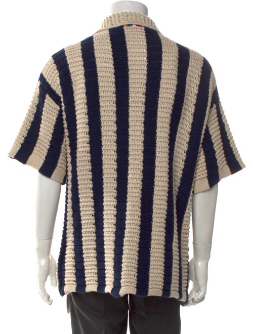 Orlebar Brown Striped Collar Polo Sweater