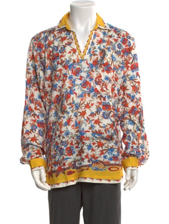 Orlebar Brown Floral Print Long Sleeve Shirt