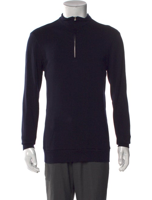 Orlebar Brown Merino Wool Mock Neck Polo Sweater