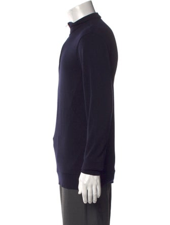 Orlebar Brown Merino Wool Mock Neck Polo Sweater