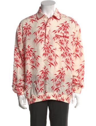 Orlebar Brown Linen Printed Polo Shirt