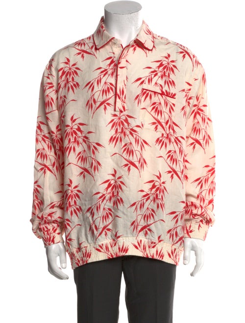 Orlebar Brown Linen Printed Polo Shirt