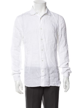 Orlebar Brown Linen Long Sleeve Dress Shirt