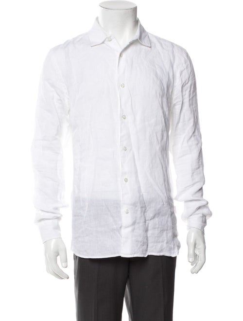 Orlebar Brown Linen Long Sleeve Dress Shirt