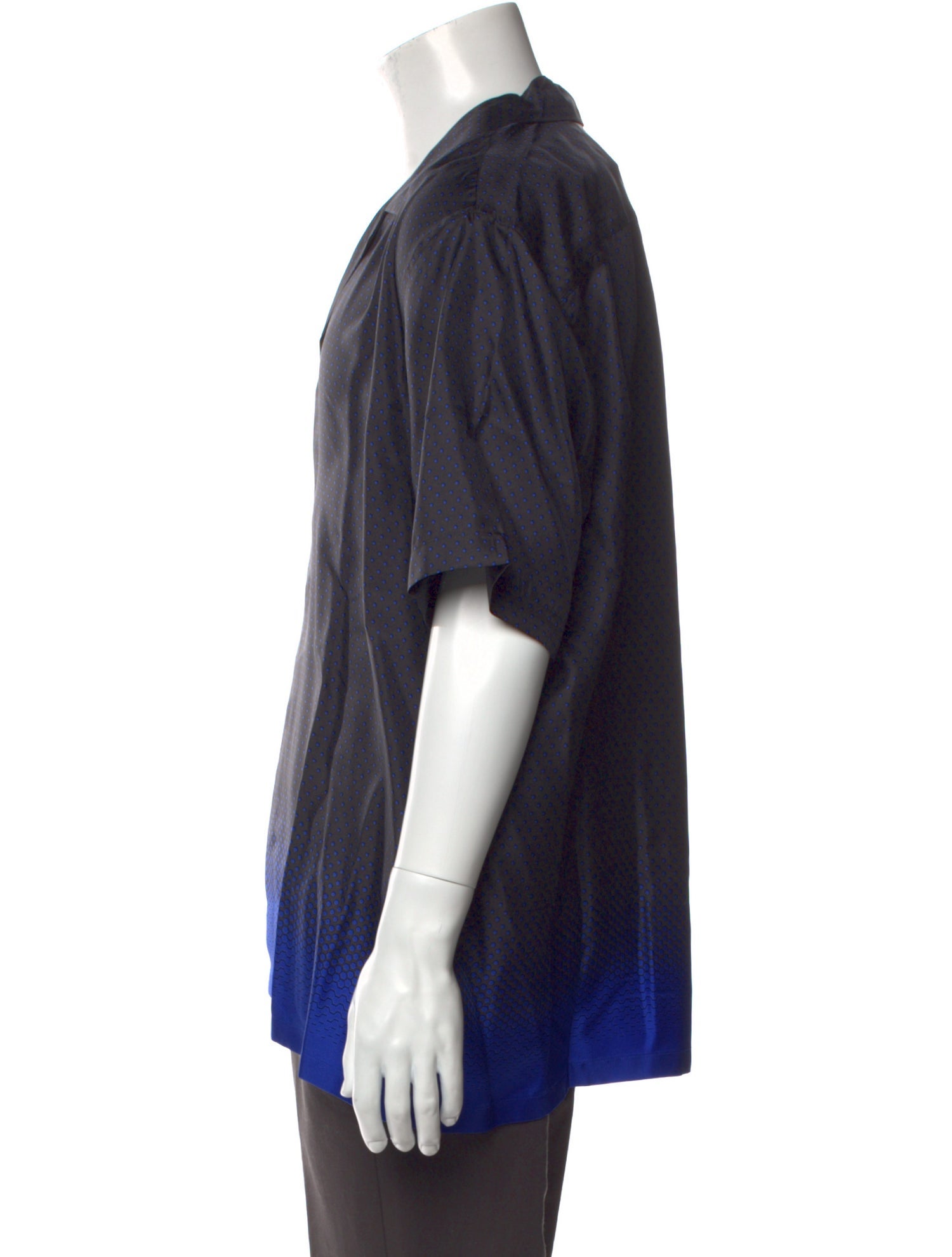 Orlebar Brown Silk Colorblock Pattern Shirt w/ Tags