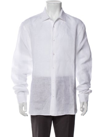 Orlebar Brown Linen Long Sleeve Dress Shirt