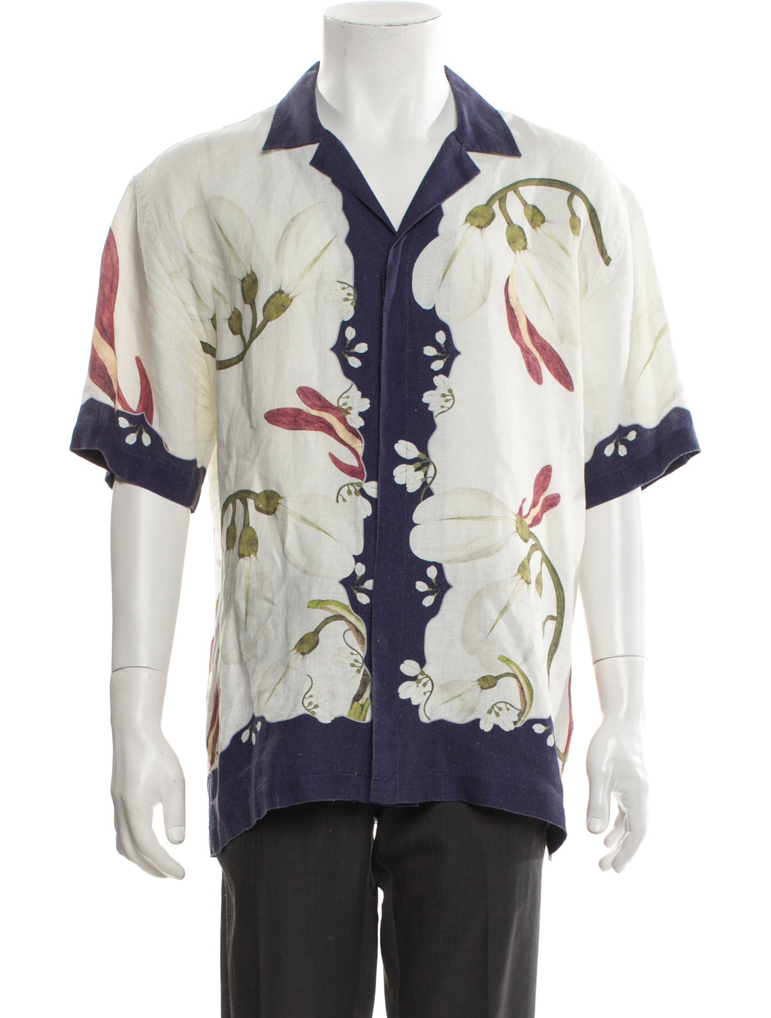 Orlebar Brown Linen Floral Print Shirt