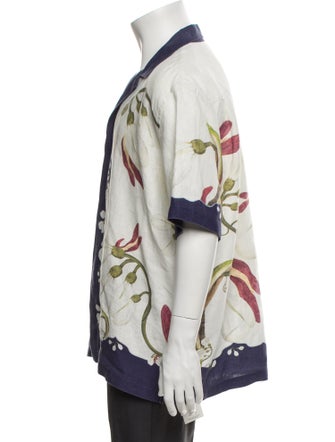 Orlebar Brown Linen Floral Print Shirt