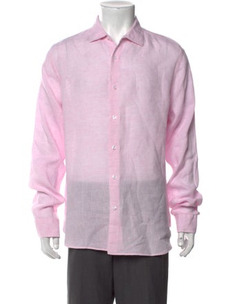 Orlebar Brown Linen Long Sleeve Dress Shirt